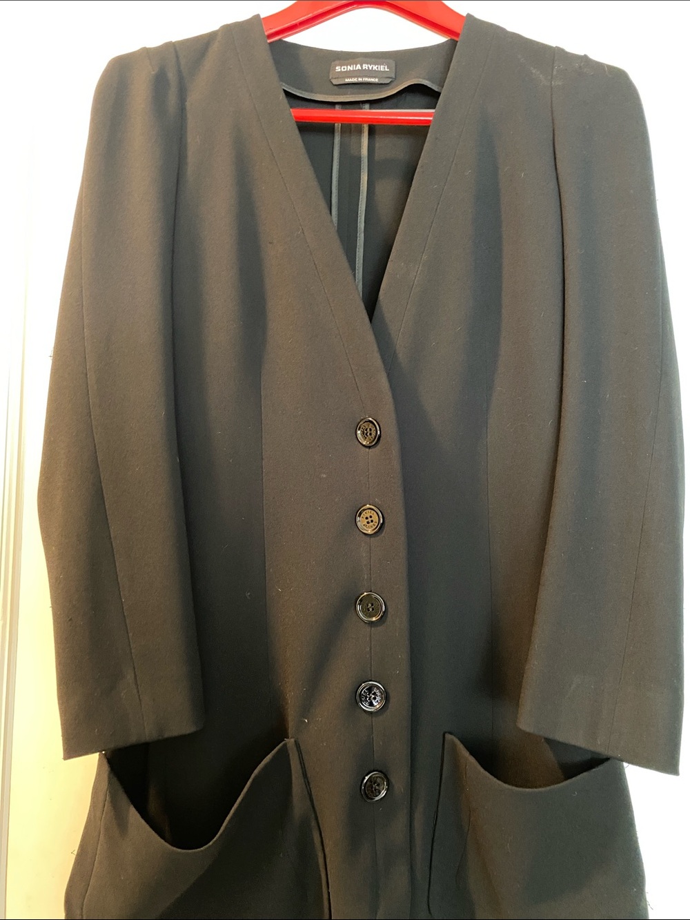 Sonia Rykiel Made in France 🇫🇷 Perfect Timeless Closet Staple Logo Button Jacket